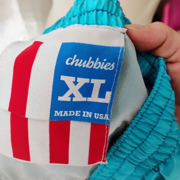 Chubbies Swim Shorts Mens size XL Blue White Striped Mesh Lined Stretch - Picture 5 of 5